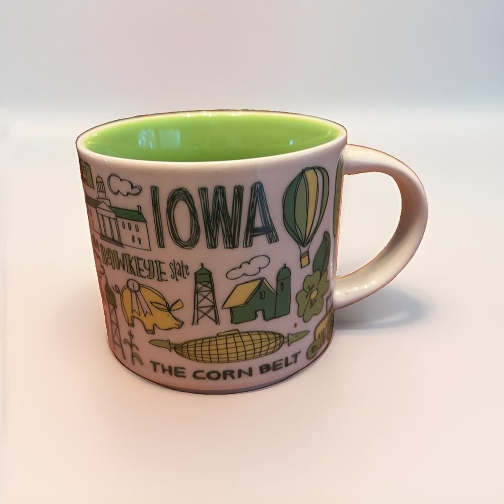 Starbucks Been There Series Iowa Mug 14oz Travel Souvenir Coffee Cup
